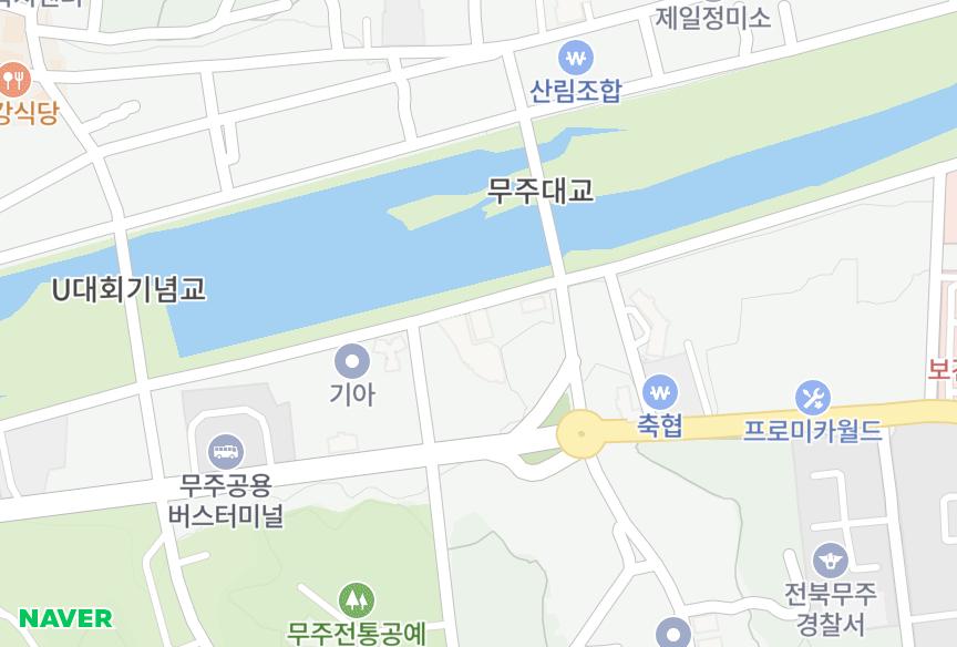 전북특별자치도 무주군 무주읍 당산리 리버O2차 위치·실거래 시세 지도