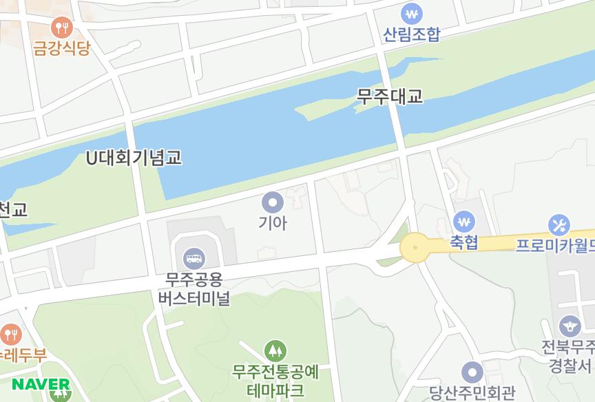 전북특별자치도 무주군 무주읍 당산리 도담도담채 위치·실거래 시세 지도