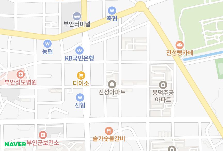 전북특별자치도 부안군 부안읍 봉덕리 진성 위치·실거래 시세 지도