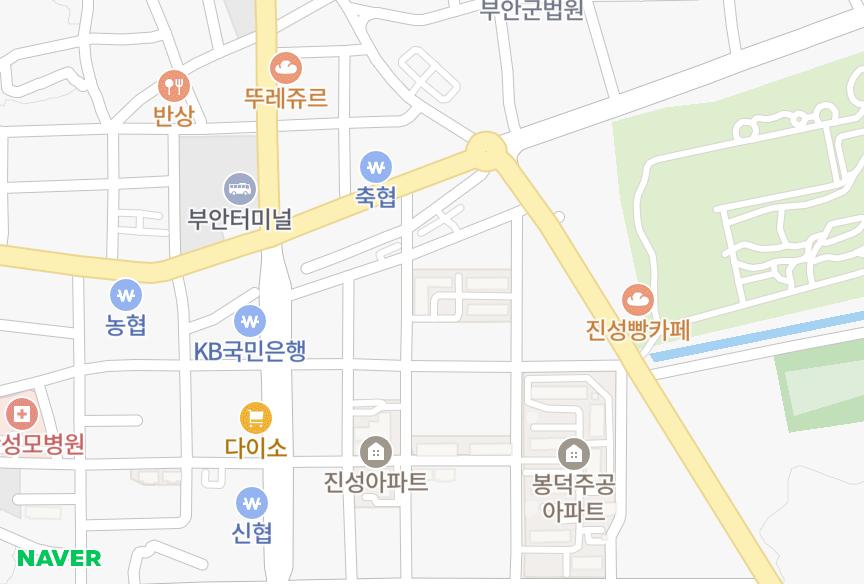 전북특별자치도 부안군 부안읍 봉덕리 동신무지개 위치·실거래 시세 지도