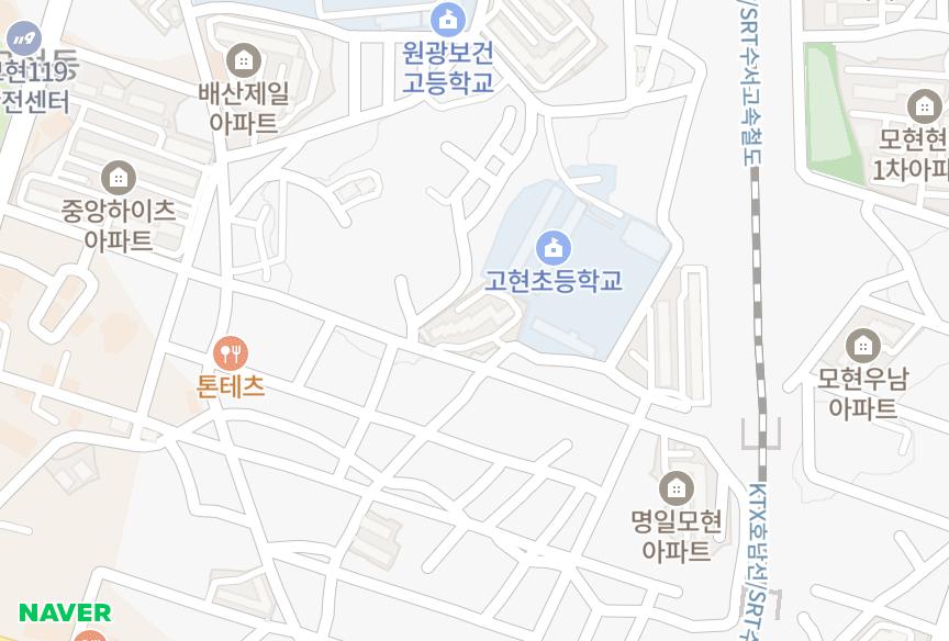 전북특별자치도 익산시 모현동1가 고려 위치·실거래 시세 지도