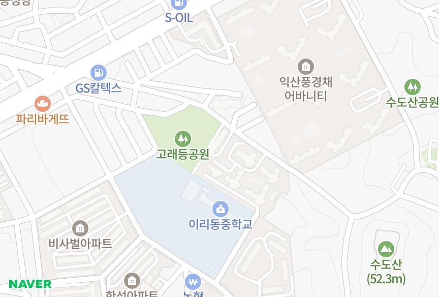 전북특별자치도 익산시 마동 공원우남 위치·실거래 시세 지도