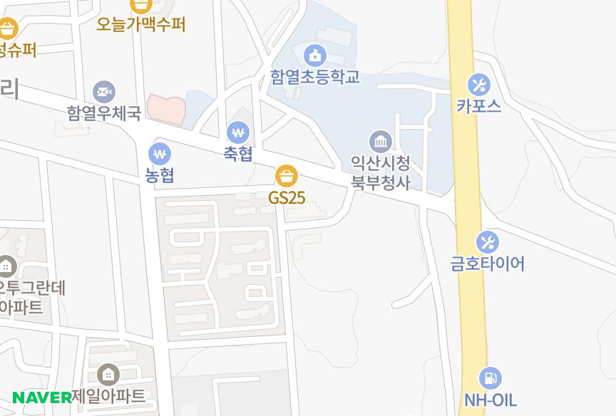 전북특별자치도 익산시 함열읍 와리 신일장미 위치·실거래 시세 지도