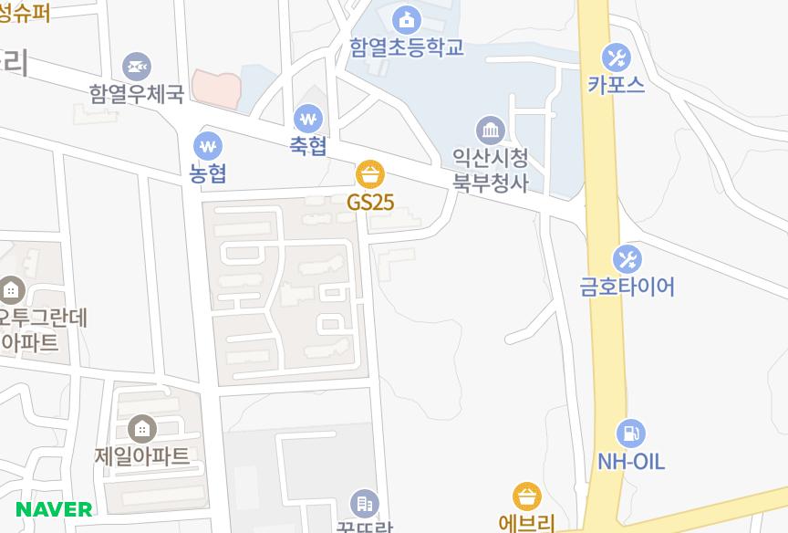 전북특별자치도 익산시 함열읍 와리 신일고층 위치·실거래 시세 지도