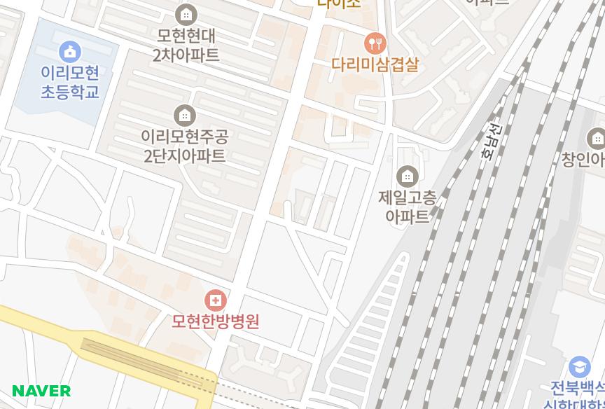 전북특별자치도 익산시 모현동1가 대림 위치·실거래 시세 지도