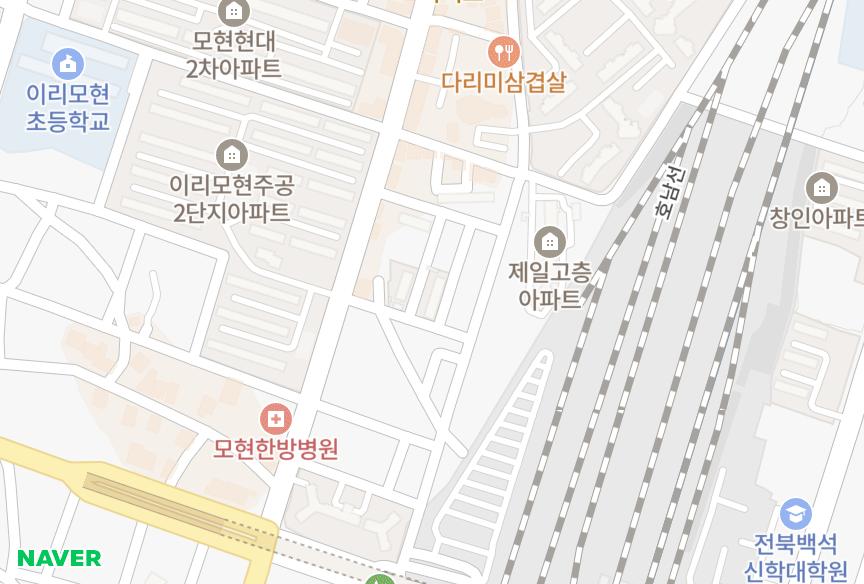 전북특별자치도 익산시 모현동1가 대림B 위치·실거래 시세 지도