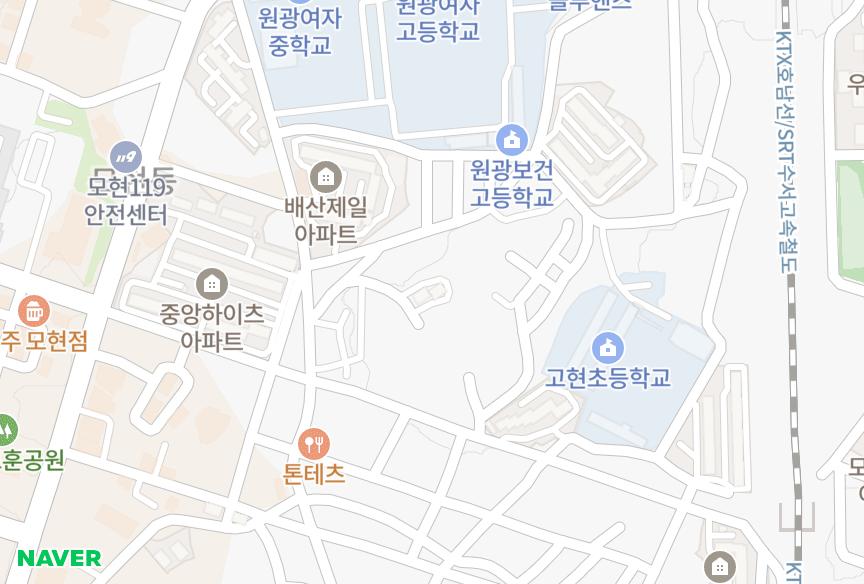 전북특별자치도 익산시 모현동1가 재림 위치·실거래 시세 지도