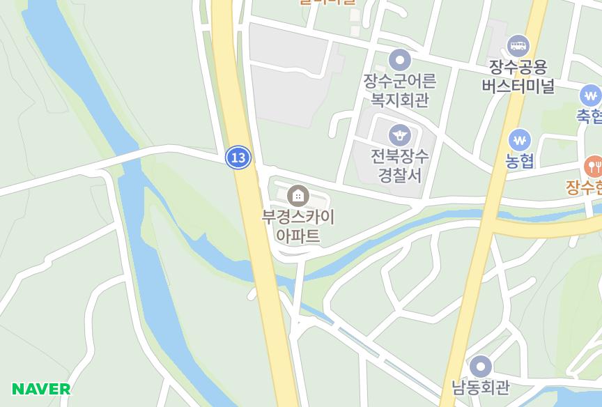 전북특별자치도 장수군 장수읍 장수리 부경스카이 위치·실거래 시세 지도