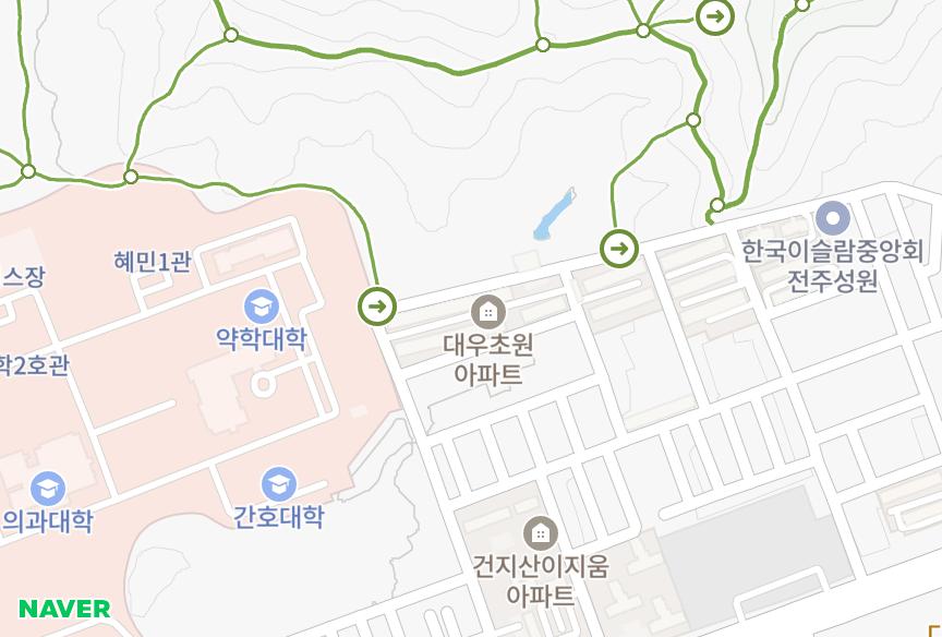 전북특별자치도 전주시 덕진구 인후동2가 대우초원 위치·실거래 시세 지도