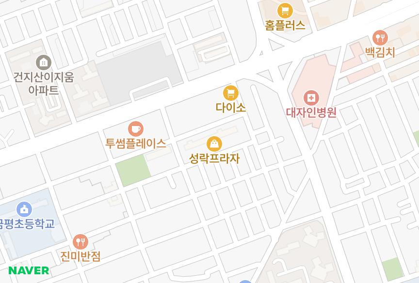 전북특별자치도 전주시 덕진구 인후동2가 성락콤비타운 위치·실거래 시세 지도