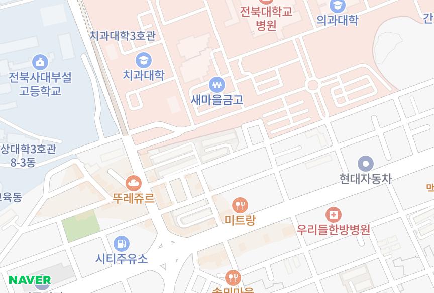 전북특별자치도 전주시 덕진구 금암동 우정 위치·실거래 시세 지도