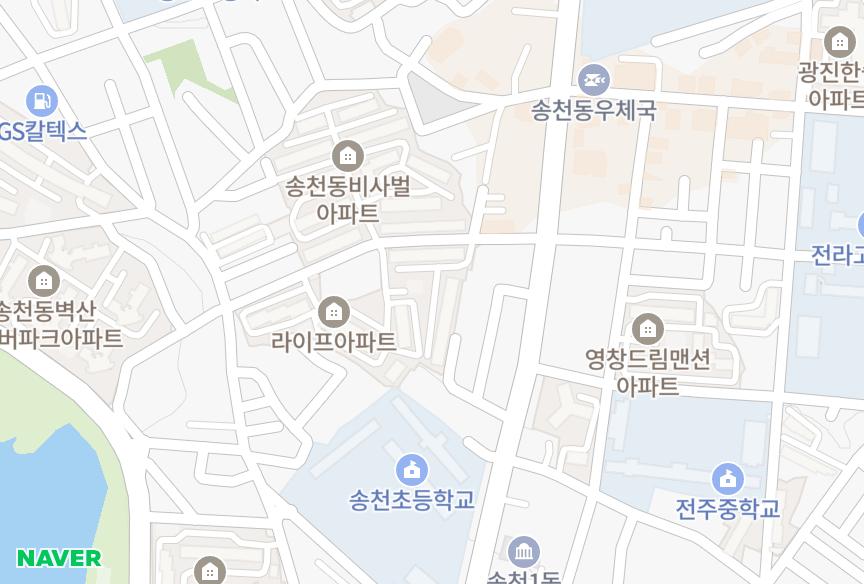 전북특별자치도 전주시 덕진구 송천동1가 비사벌 위치·실거래 시세 지도