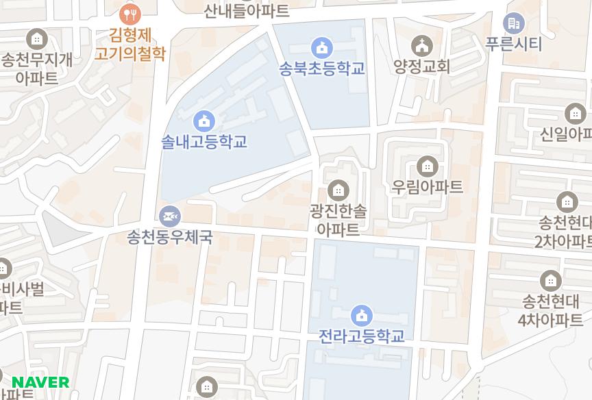 전북특별자치도 전주시 덕진구 송천동1가 아도솔빛 위치·실거래 시세 지도