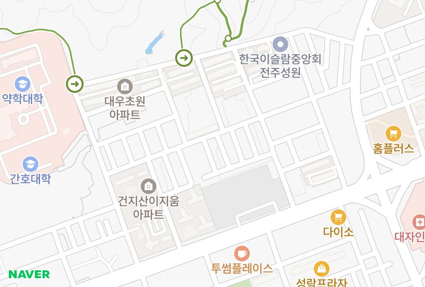 전북특별자치도 전주시 덕진구 인후동2가 효성 위치·실거래 시세 지도