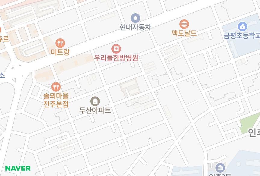 전북특별자치도 전주시 덕진구 금암동 동남장미 위치·실거래 시세 지도