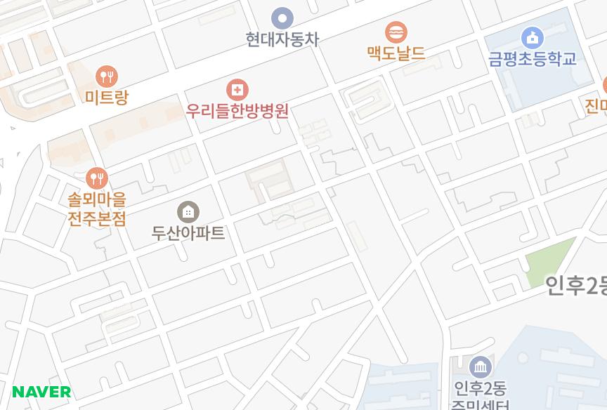 전북특별자치도 전주시 덕진구 금암동 동남국민 위치·실거래 시세 지도