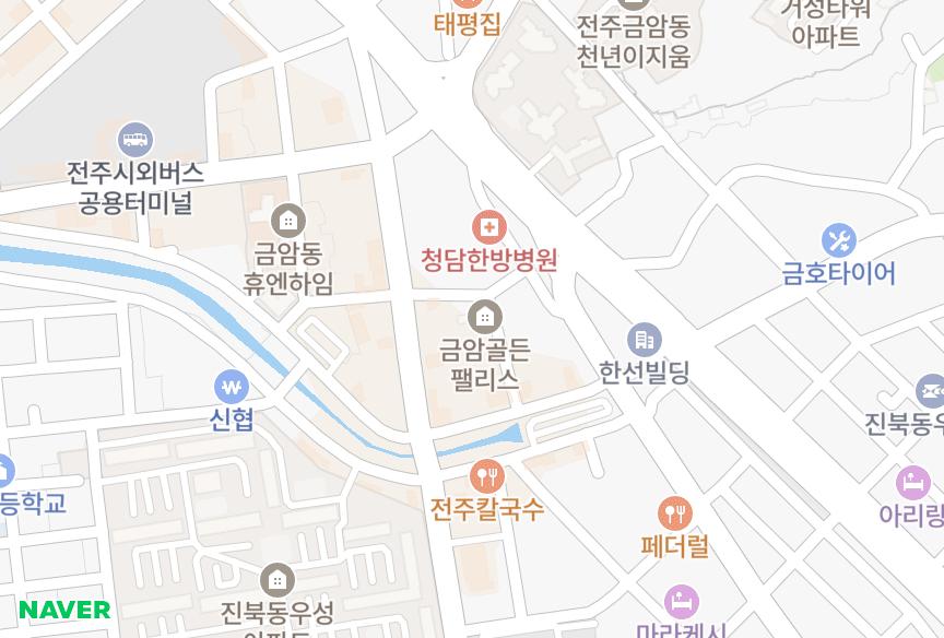 전북특별자치도 전주시 덕진구 금암동 금암골든팰리스 위치·실거래 시세 지도