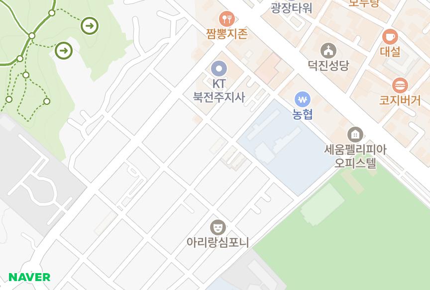전북특별자치도 전주시 덕진구 덕진동1가 오성 위치·실거래 시세 지도