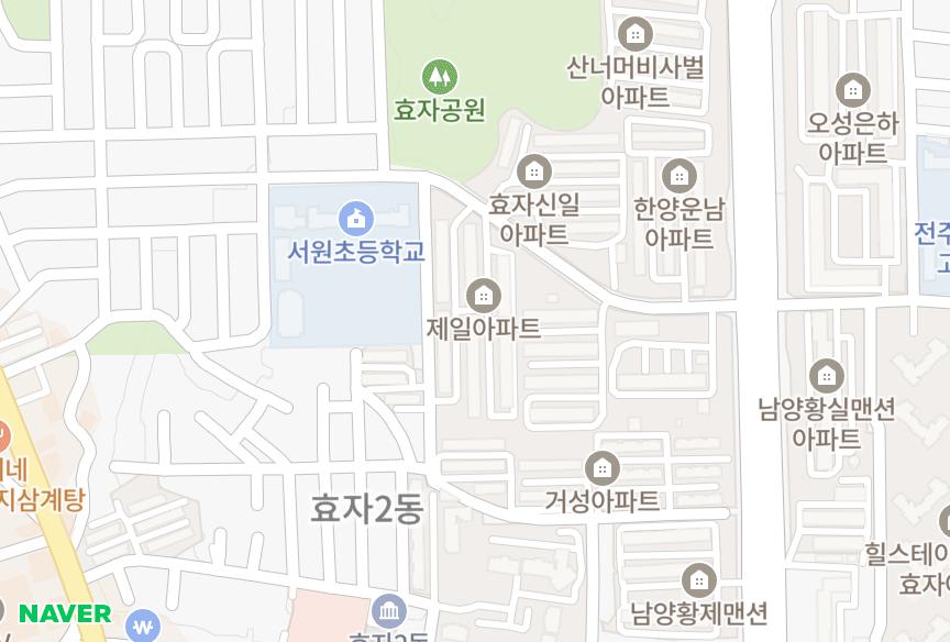 전북특별자치도 전주시 완산구 효자동1가 제일 위치·실거래 시세 지도