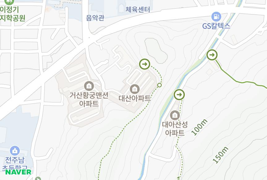전북특별자치도 전주시 완산구 동서학동 대산 위치·실거래 시세 지도