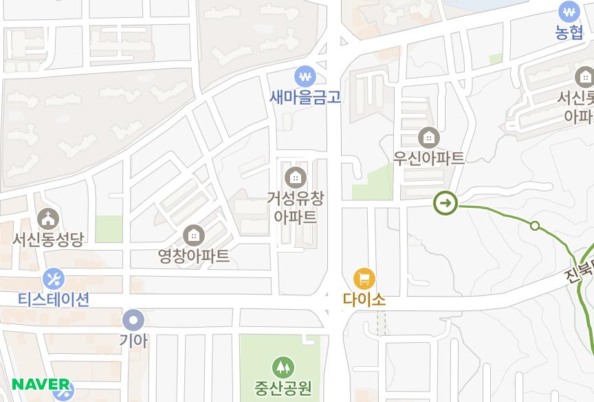 전북특별자치도 전주시 완산구 서신동 거성유창 위치·실거래 시세 지도