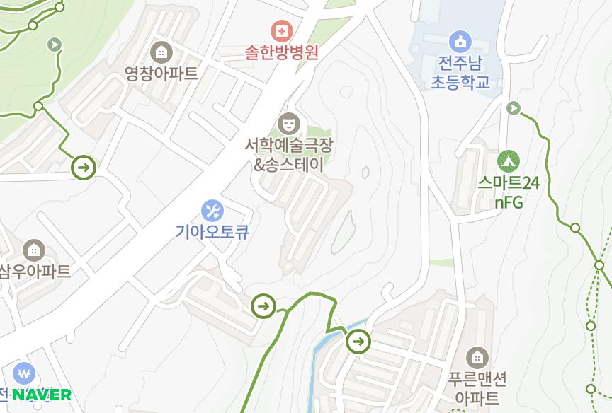 전북특별자치도 전주시 완산구 서서학동 대명 위치·실거래 시세 지도