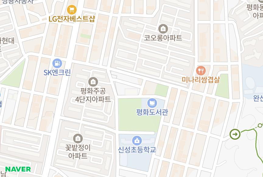 전북특별자치도 전주시 완산구 평화동2가 선변평화고을 위치·실거래 시세 지도