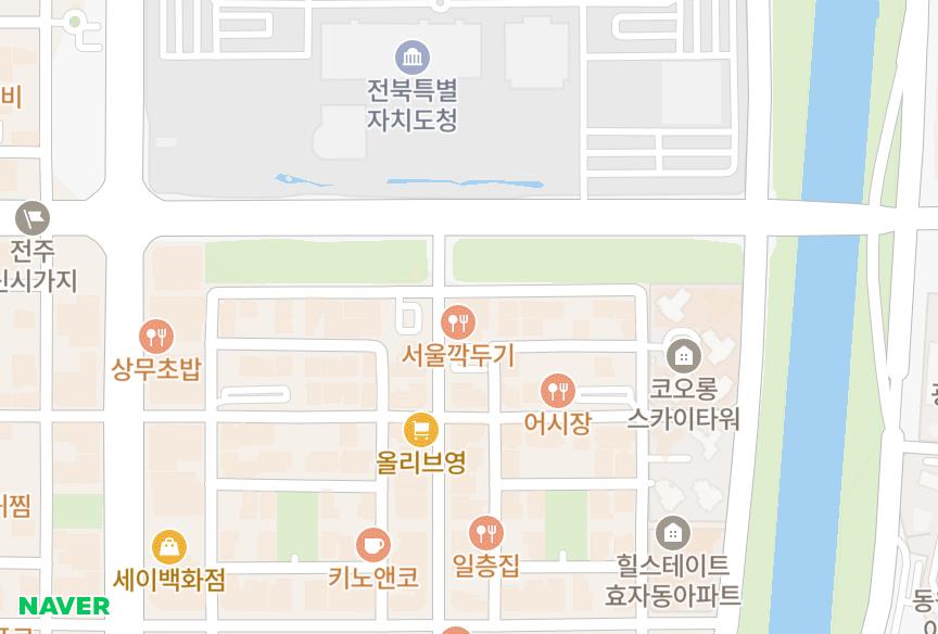 전북특별자치도 전주시 완산구 효자동3가 골든시티 위치·실거래 시세 지도