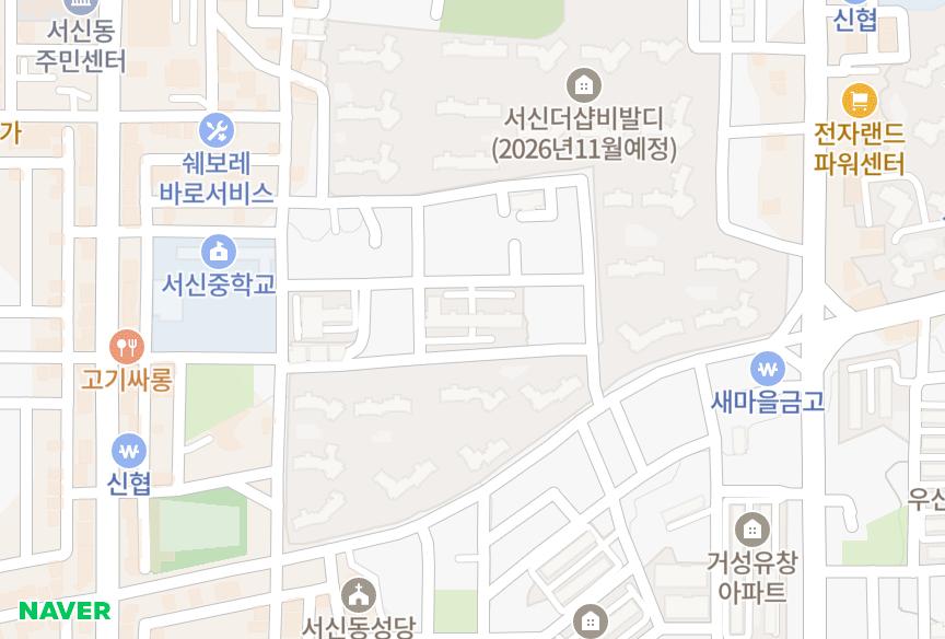 전북특별자치도 전주시 완산구 서신동 서신진보설래임 위치·실거래 시세 지도