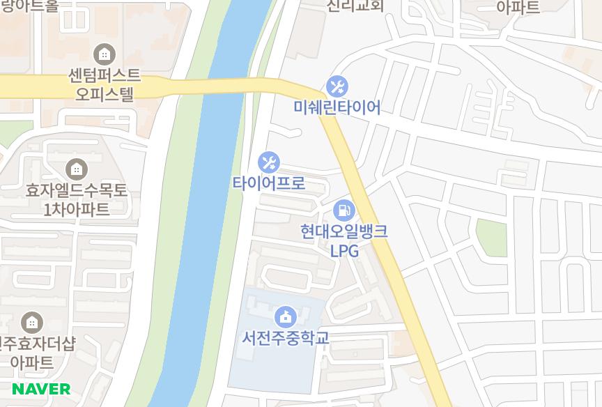 전북특별자치도 전주시 완산구 효자동1가 남양무지개 위치·실거래 시세 지도