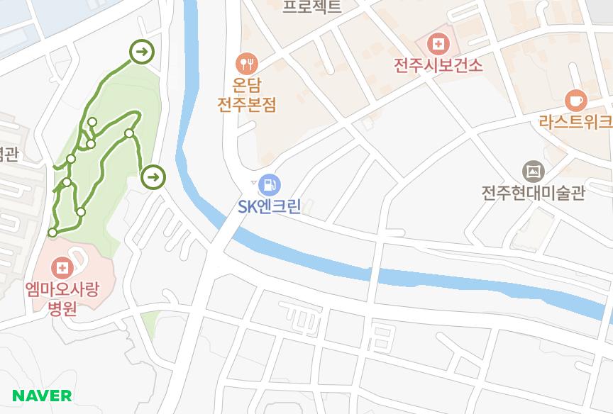 전북특별자치도 전주시 완산구 다가동2가 천변솔스빌A동 위치·실거래 시세 지도