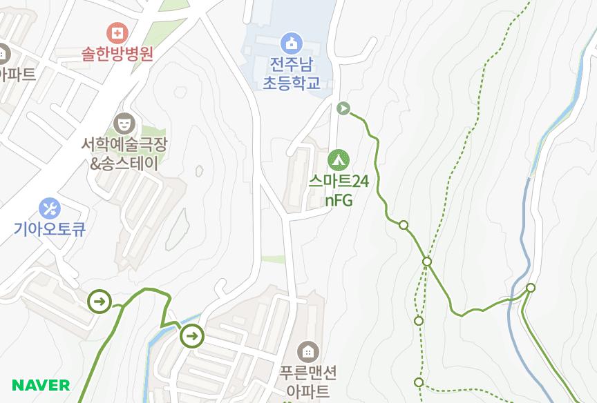 전북특별자치도 전주시 완산구 서서학동 신용고궁맨션 위치·실거래 시세 지도