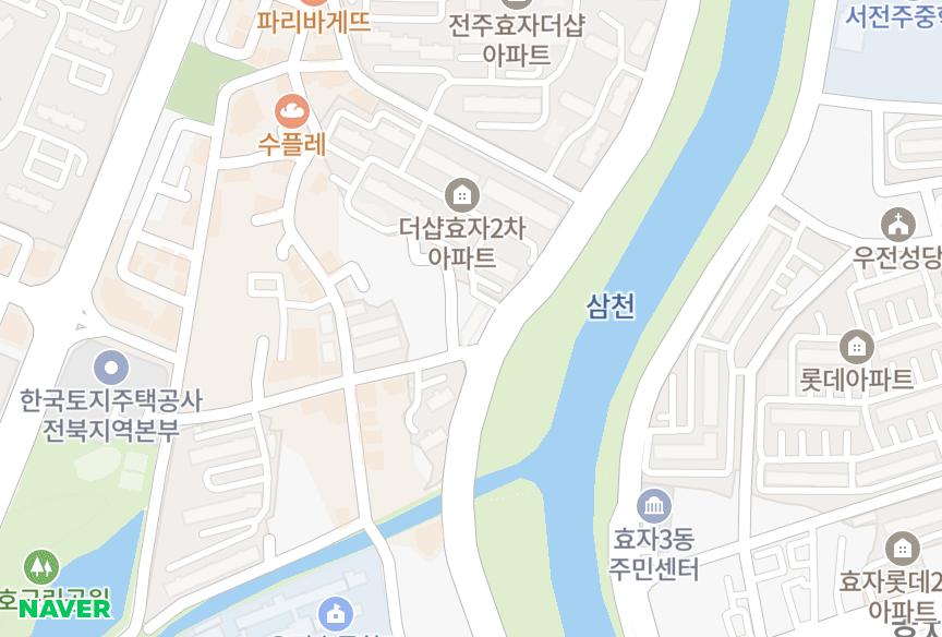 전북특별자치도 전주시 완산구 효자동2가 효자세느빌 위치·실거래 시세 지도