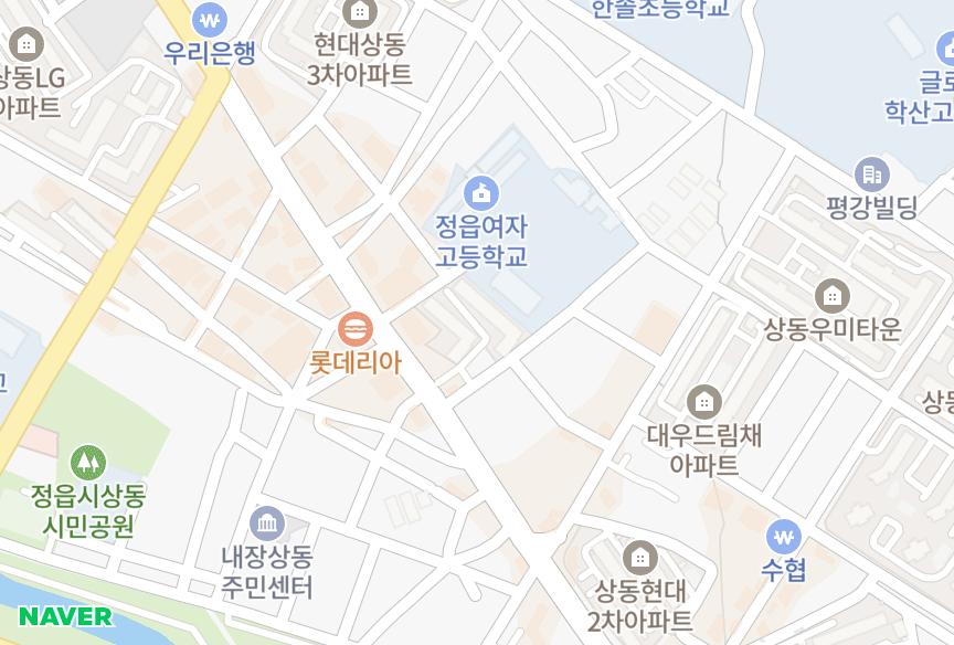 전북특별자치도 정읍시 상동 명진로얄 위치·실거래 시세 지도