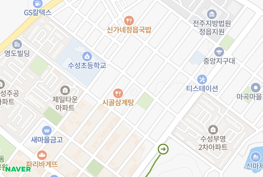 전북특별자치도 정읍시 수성동 JK수성힐스타운 위치·실거래 시세 지도