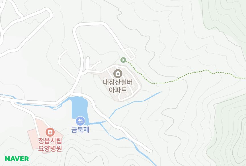 전북특별자치도 정읍시 금붕동 내장산실버 위치·실거래 시세 지도