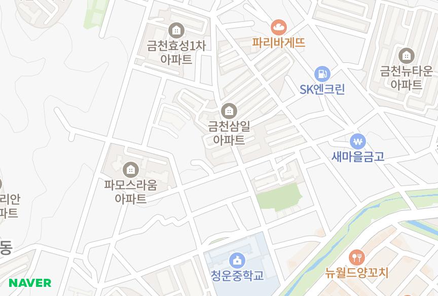 충청북도 청주시 상당구 영운동 삼진 위치·실거래 시세 지도
