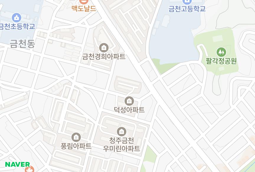 충청북도 청주시 상당구 금천동 양지 위치·실거래 시세 지도