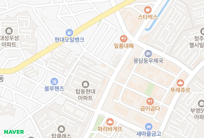 충청북도 청주시 상당구 탑동 삼덕 위치·실거래 시세 지도