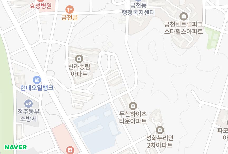 충청북도 청주시 상당구 영운동 신정화 위치·실거래 시세 지도
