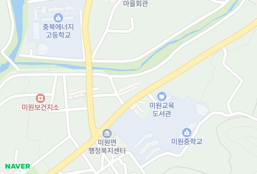 충청북도 청주시 상당구 미원면 미원리 통경 위치·실거래 시세 지도