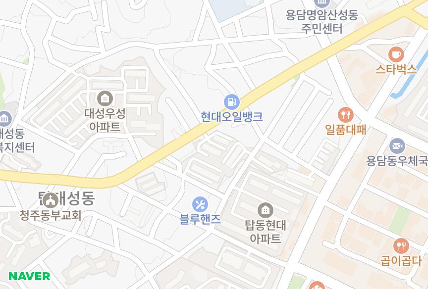 충청북도 청주시 상당구 대성동 무지개 위치·실거래 시세 지도