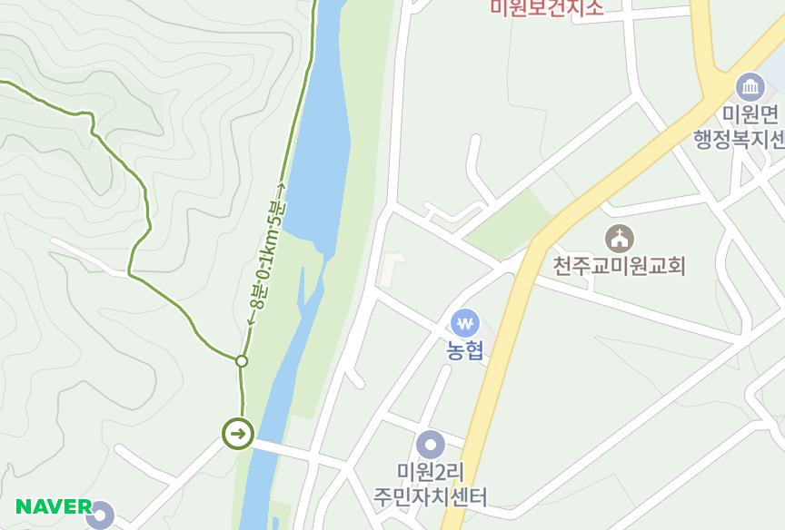 충청북도 청주시 상당구 미원면 미원리 유신 위치·실거래 시세 지도