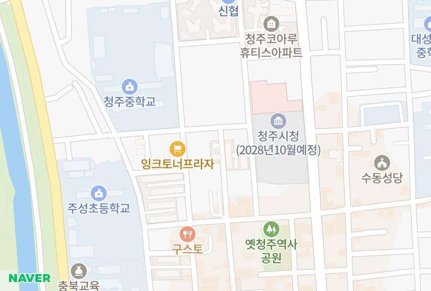 충청북도 청주시 상당구 북문로3가 정원맨션 위치·실거래 시세 지도