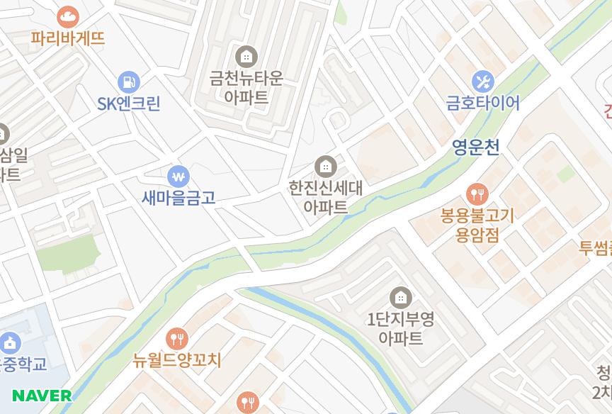 충청북도 청주시 상당구 영운동 하은A동B동 위치·실거래 시세 지도
