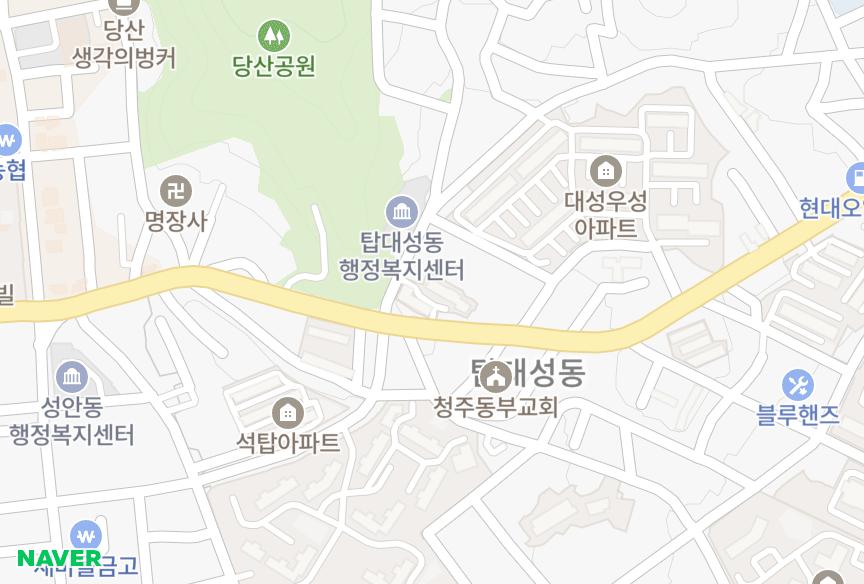 충청북도 청주시 상당구 대성동 이화 위치·실거래 시세 지도