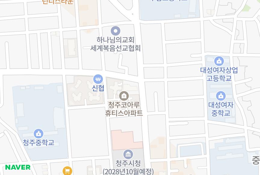 충청북도 청주시 상당구 북문로3가 대우타워 위치·실거래 시세 지도