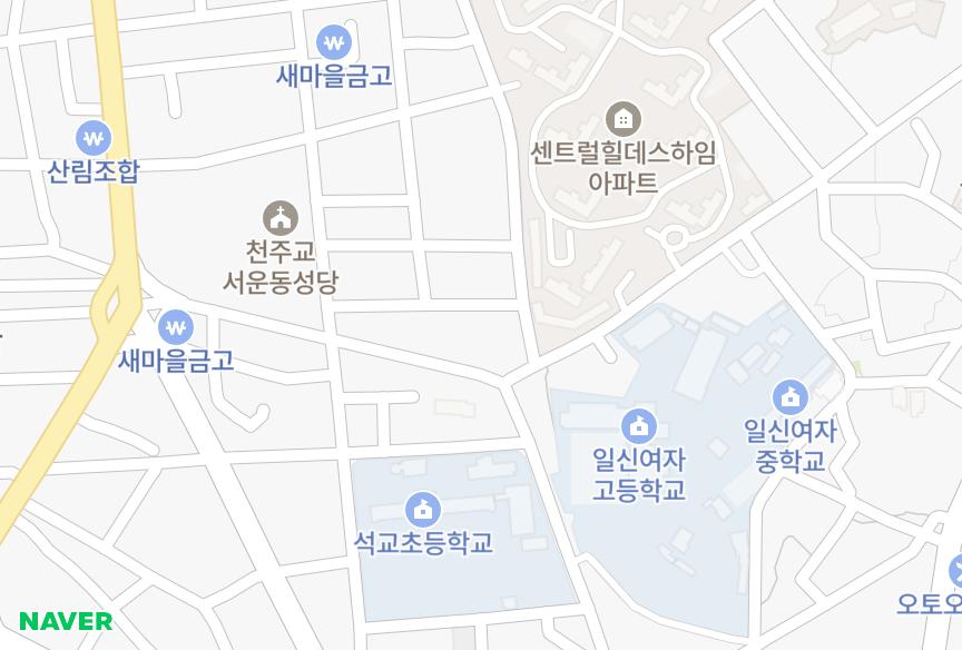 충청북도 청주시 상당구 서운동 삼일맨션 위치·실거래 시세 지도