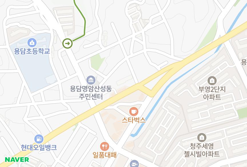 충청북도 청주시 상당구 용담동 우람아트빌 위치·실거래 시세 지도