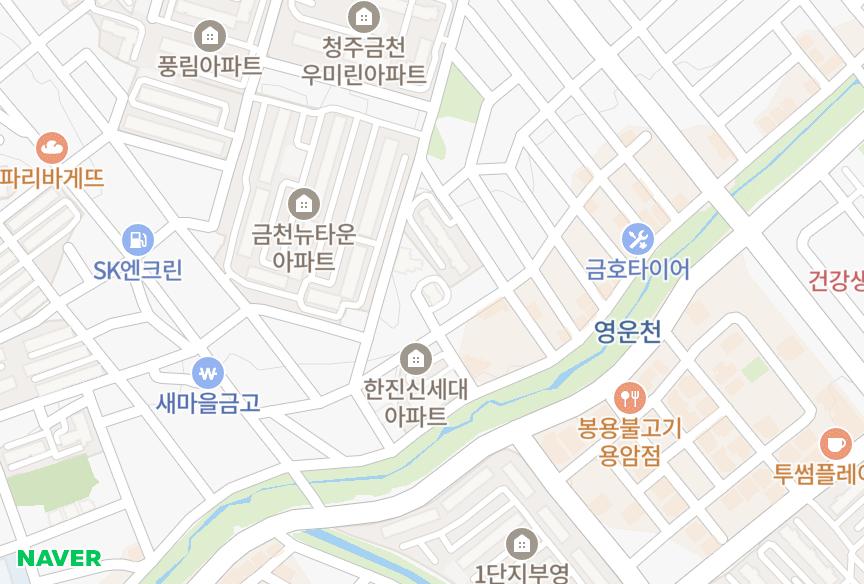 충청북도 청주시 상당구 용정동 청우 위치·실거래 시세 지도